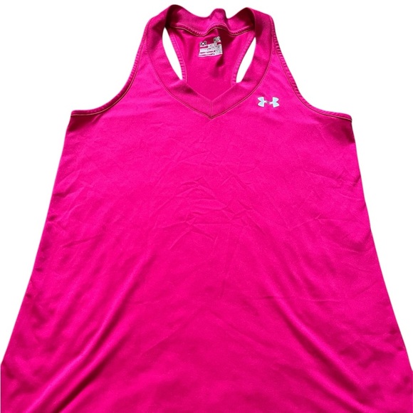Under Armour Heatgear Semi-Fitted Fuchsia Tank Top - Picture 1 of 4